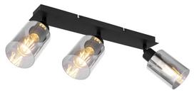 Kryptinis šviestuvas GLOBO Hadera, E27, 3 x 40W, 230V, dūmų sp. stiklas, 470x90x215 mm