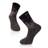 Pirin Hill Merino Wool Hiking Socks - Alpine Ibex motive - Blue / 35 - 38