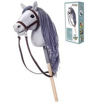Tootiny Horse on a stick HOPPIHORSE Hobby Horse A4 gray M01A403