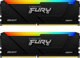 Operatyvioji atmintis (RAM) Kingston Fury Beast RGB KF436C18BB2A/32, DDR4, 32GB, 3600 MHz