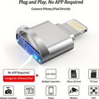 Micro SD kortelių skaitytuvas iPhone,  Sidabrinis