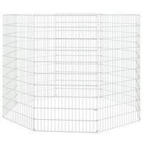 vidaXL Laisvai laikomų gyvūnų aptvaras, 8 dalių, 54x100cm, cinkuota geležis