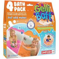 Zimpli Kids Gelli Baff Orange & Pink 600 g – spalvingas želė vonios žaidimas vaikams, 4 pakuotės