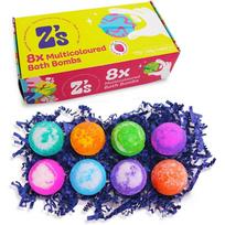 Zimpli Bath Bombs dovanų rinkinys – 8 rankų darbo vonios burbulai