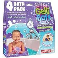 Zimpli Kids Gelli Baff Purple & Aqua Glitter 600 g – spalvingas želė vonios žaidimas vaikams, 4 pakuotės