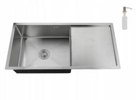 Vieno dubens virtuvės kriauklė su nusausintuvu INOX 78X44 + dozatorius, be skylės