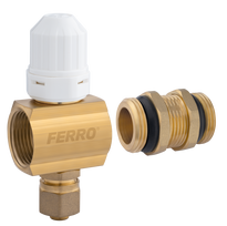 Jungiamasis ventilis Ferro N-RKPT-EXT, termostatinis, šildymo sistemoms, g1