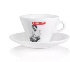 Puodelis su lėkštute Lelit PL303, balta sp., 0.27 l