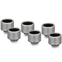 Thermal Grizzly DeltaMate Fitting, Brass, G1/4” Thread – Nickel, HT16, Pack of 6
