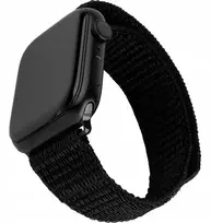 Fixed Fiksuotas | Sportiškas dirželis Apple Watch 42/44/45mm | 160-210 mm | Juodas | Nailonas