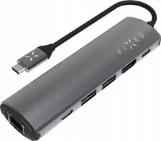 Fixed Fiksuotas | 6 prievadų USB-C HUB Pro nešiojamiesiems kompiuteriams ir planšetiniams kompiuteriams