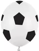 PartyDeco Balionai "Futbolas" 30cm 6 vnt
