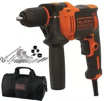 Black & Decker smūginis gręžtuvas BEH710SA40 710W + 40 vnt. priedų + minkštas krepšys