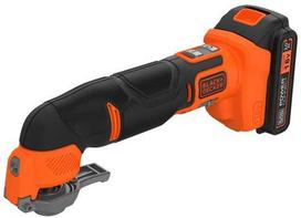Black & Decker Juodas & Decker belaidis daugiafunkcis įrankis 18V Li-Ion 1x2.0Ah POWER CONNECT Juodas+DECKER [BDCOS18D1K-QW] + 20 priedų,