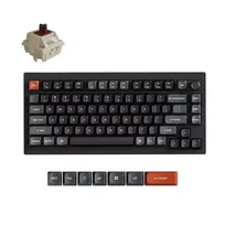 Belaidė mechaninė klaviatūra Keychron V1 Ultra Wireless (V1U-D3) | Hot Swappable | RGB | Rudi (brown) jungikliai
