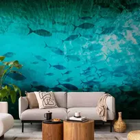 Artgeist Fototapetas - A shoal of dark fish