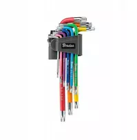 TORX TX 10-50 raktų rinkinys, 9 vnt., daugiaspalvis / ilgas, „DIY-HKT42-LO/B“