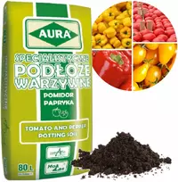 Specializuotas dirvožemio substratas pipirams, pomidorams, 80 l