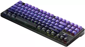 Žaidimų Klaviatūra - AULA Gasket F87 Pro 87 Klavišai RGB Belaidis 4000 mAh Juoda Purpurinė PilkaMediena