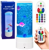 Lean Decorative Night Lamp LED RGB Aquarium With Fish 16 Colors USB Baltas