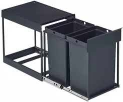 Songmics Šiukšliadėžė 48,6 x 36,2 x 44 cm 2 x 20 l
