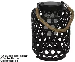 Saulės žibintas, 10 LED, juodas, 15.00 x 15.00 x 21.50, GARDEN ENJOY