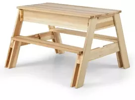Koduva 4-in-1 vaikų medinis pikniko stalas su dėžėmis