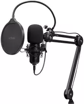 Mikrofonas - Trust GXT 270 Emita II+ USB kondensatorinis podcast mikrofonas juodas