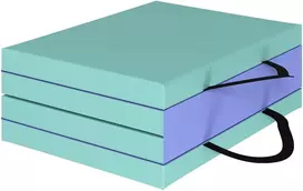 Aosom Lankstoma treniruoklių kilimėlis su rankena 180x60x5 cm žalias sintetinis užvalkalas