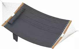 Aosom Hamakas 200x140 cm Pilkas Poliesteris Lauko