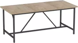 Aosom Valgomojo stalas 180x80x75,5 cm natūralaus medžio ir metalo