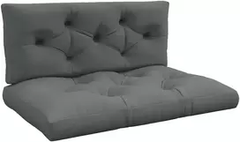 Aosom Sėdynės pagalvėlė 120x80x12 cm Pilka Poliesteris
