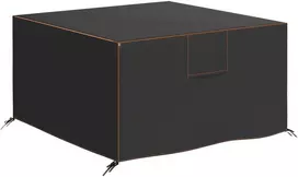 Aosom Baldų užvalkalas 125x125x74 cm Juodas Vandeniui atsparus audinys