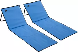 Aosom Sulankstomas gultas 142x51x40 cm Mėlynas metalas