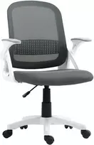 Aosom Biuro kėdė Ergonomiška tinklelio suktukas 57,5x60x91-101 cm Pilka