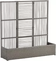 Aosom Vazonas su treliažu 103x29x103 cm Pilka Poliratanas