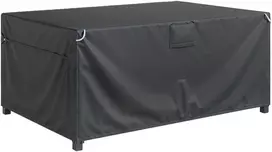 Aosom Apsauginis užvalkalas lauko baldams 180x120x74 cm, juodos spalvos Oxford audinys