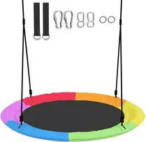 Aosom Nest Swing Reguliuojamo aukščio 100x100x180 cm Daugiaspalvis