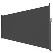 Aosom Ištraukiamas šoninis markizės tentas 420x185 cm tamsiai pilkas vandeniui atsparus
