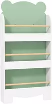 Aosom Vaikiška knygų lentyna 55x15x110 cm žalia MDF