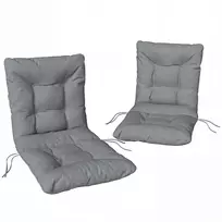 Aosom Lauko sėdynės pagalvėlė su atlošu 120x50x8 cm šviesiai pilka poliesteris