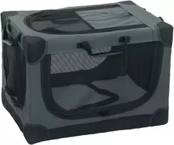 Aosom Šuns transportavimo dėžė 60x42x43 cm žalia sulankstoma