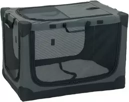 Aosom Šuns transportavimo dėžė 76x54x54 cm žalia sulankstoma