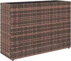 Aosom Pakelta daržinė lysvė 81x28x58 cm Ruda rotango