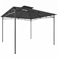 Aosom Pavėsinė 300x300x285 cm Tamsiai pilka metalinė