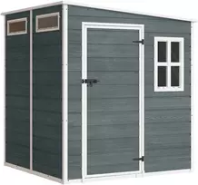 Aosom Sodo namelis 182x182x196 cm Pilkas Plastikas ir Aliuminis