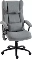 Aosom Ergonomiškas biuro kėdė 70,5x76x114 cm Pilka masažo funkcija