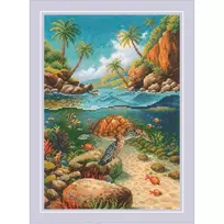 Riolis Siuvinėjimo kryželiu rinkinys. "Po vandeniu" 21x30 cm SR2305