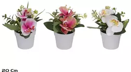 Dirbtinės orchidėjos vazone 20 cm, 16x19x20 cm, LITO