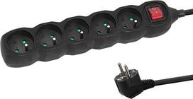 Esperanza ELK216K power extension 5 m 5 AC outlet(s) Indoor Black